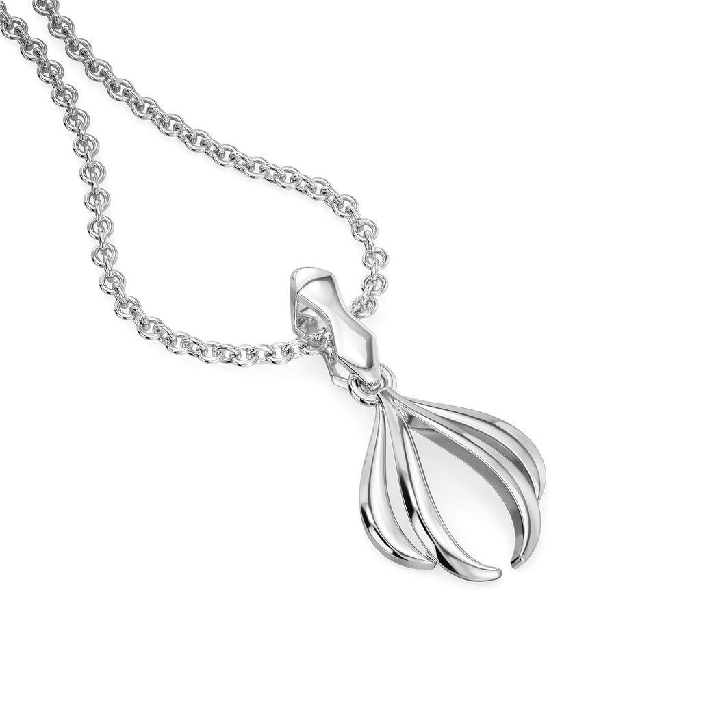 Dewdrop Bloom Silver Pendants