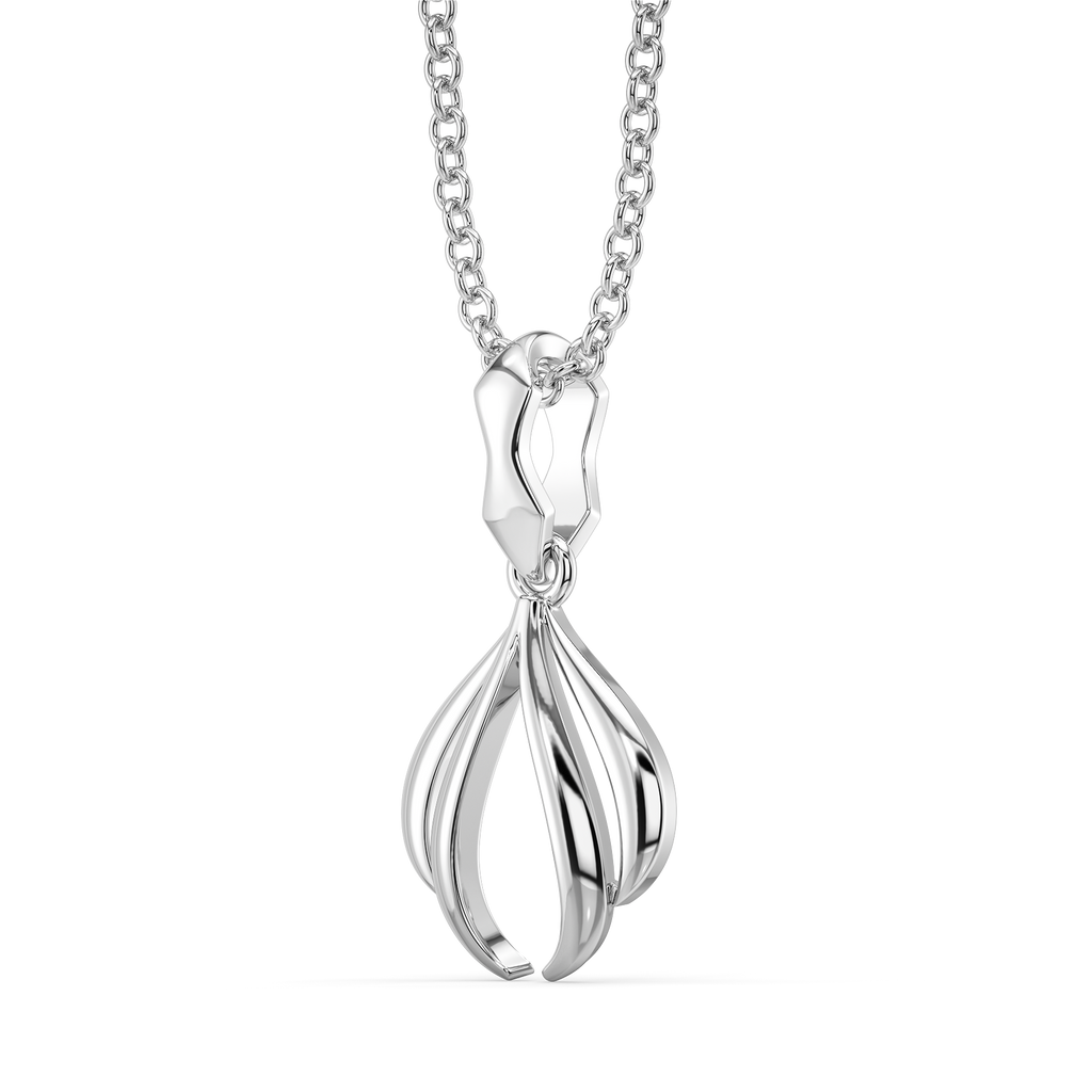 Dewdrop Bloom Silver Pendants