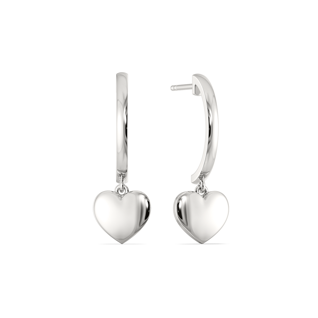 I Heart You Silver Earrings