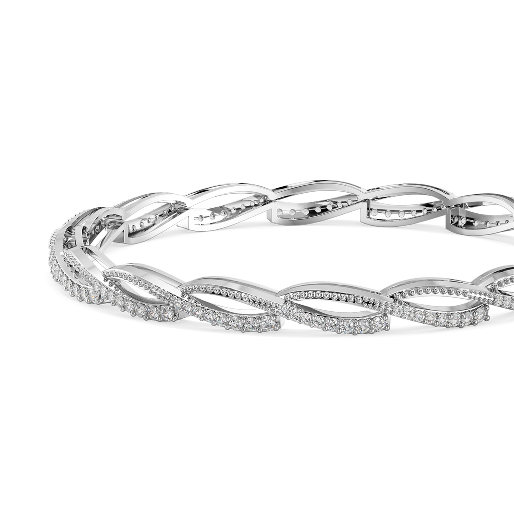 Waves of Wonder Silver Bangles