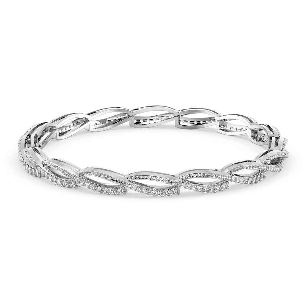 Waves of Wonder Silver Bangles