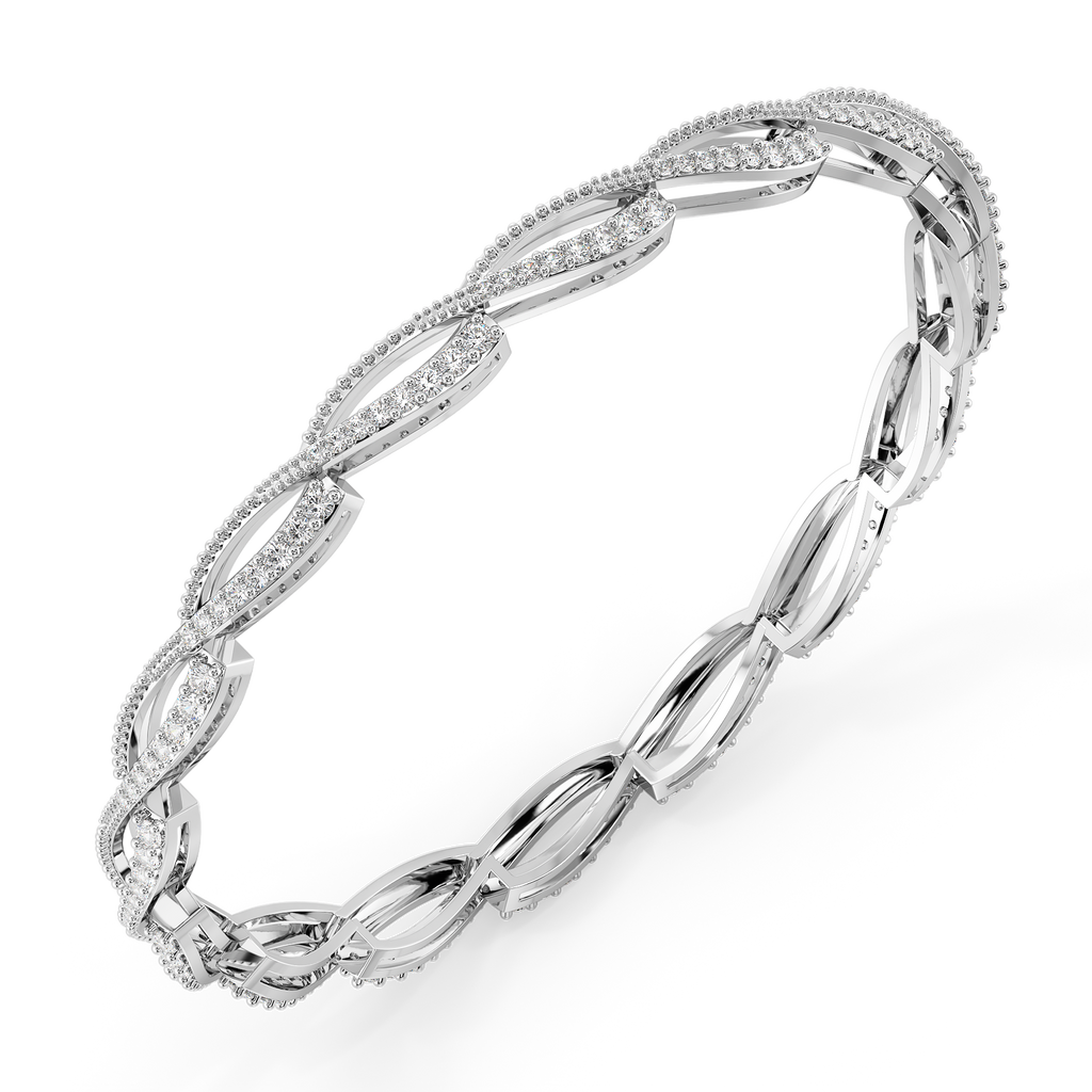 Waves of Wonder Silver Bangles