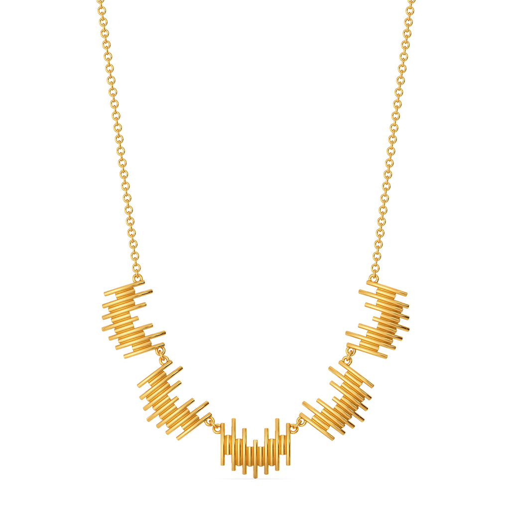 Stripes Refined Gold Necklaces
