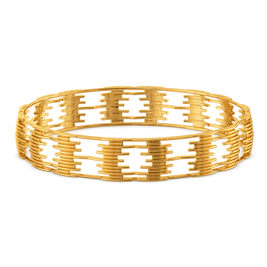 Stripes Refined Gold Bangles