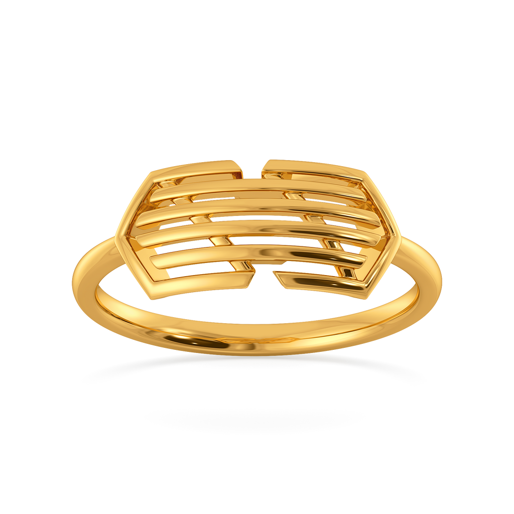 Medley of Stripes Gold Rings