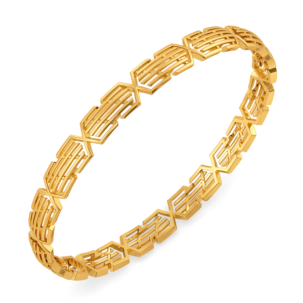 Medley of Stripes Gold Bangles