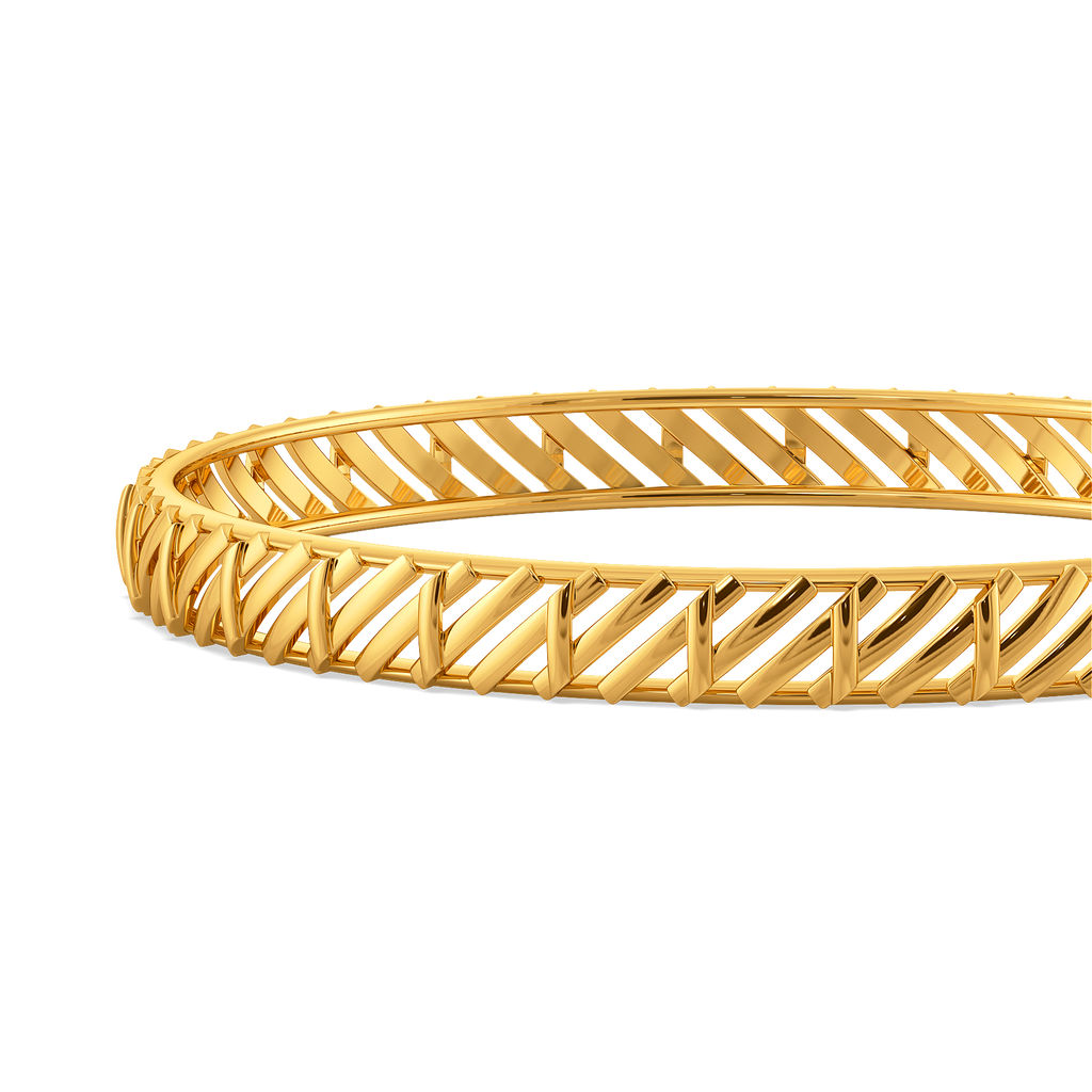 Stripes of Wonder Gold Bangles