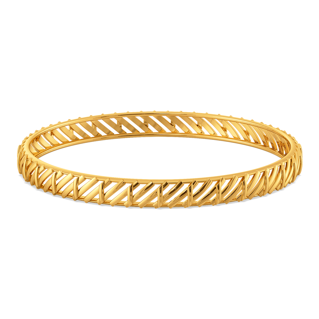 Stripes of Wonder Gold Bangles