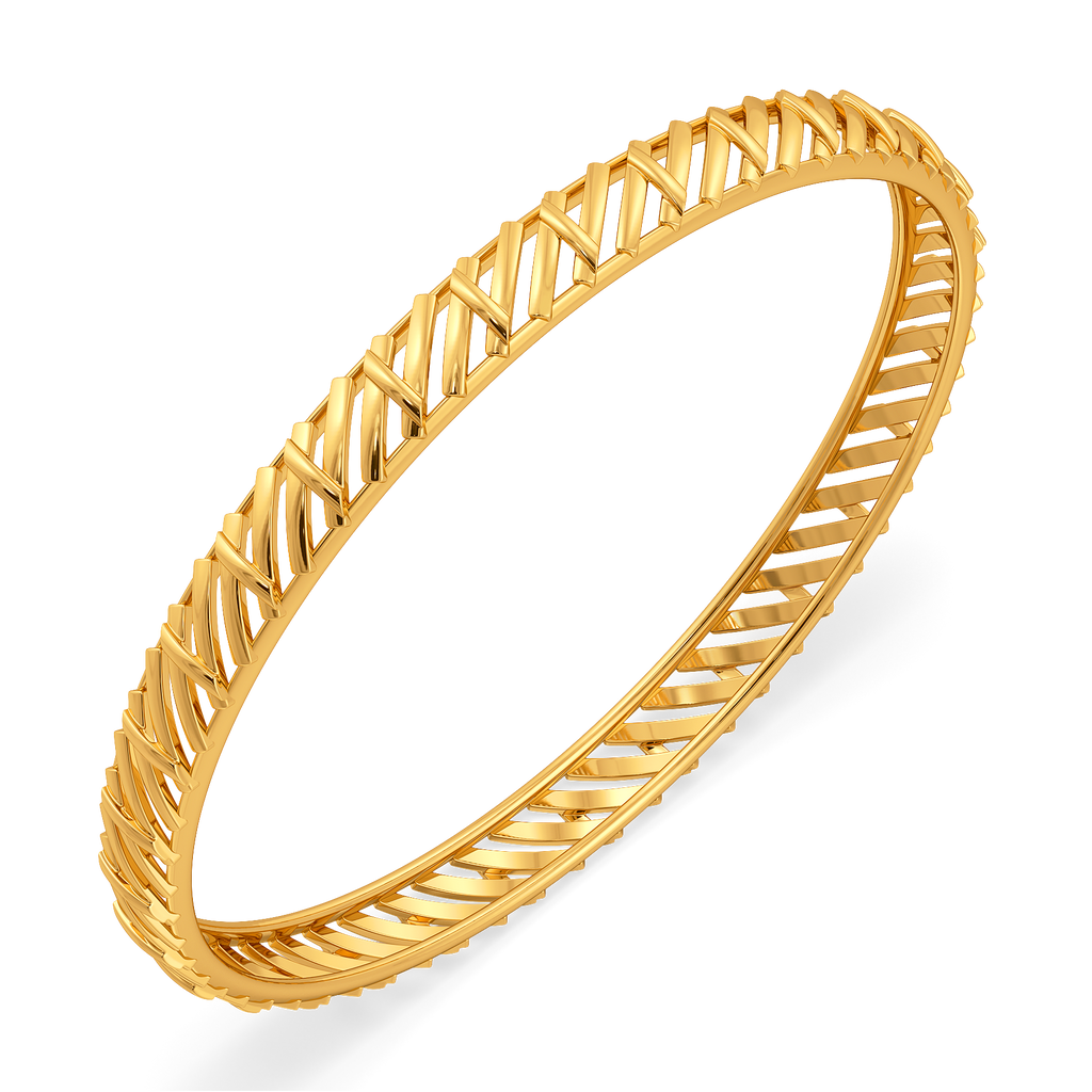 Stripes of Wonder Gold Bangles