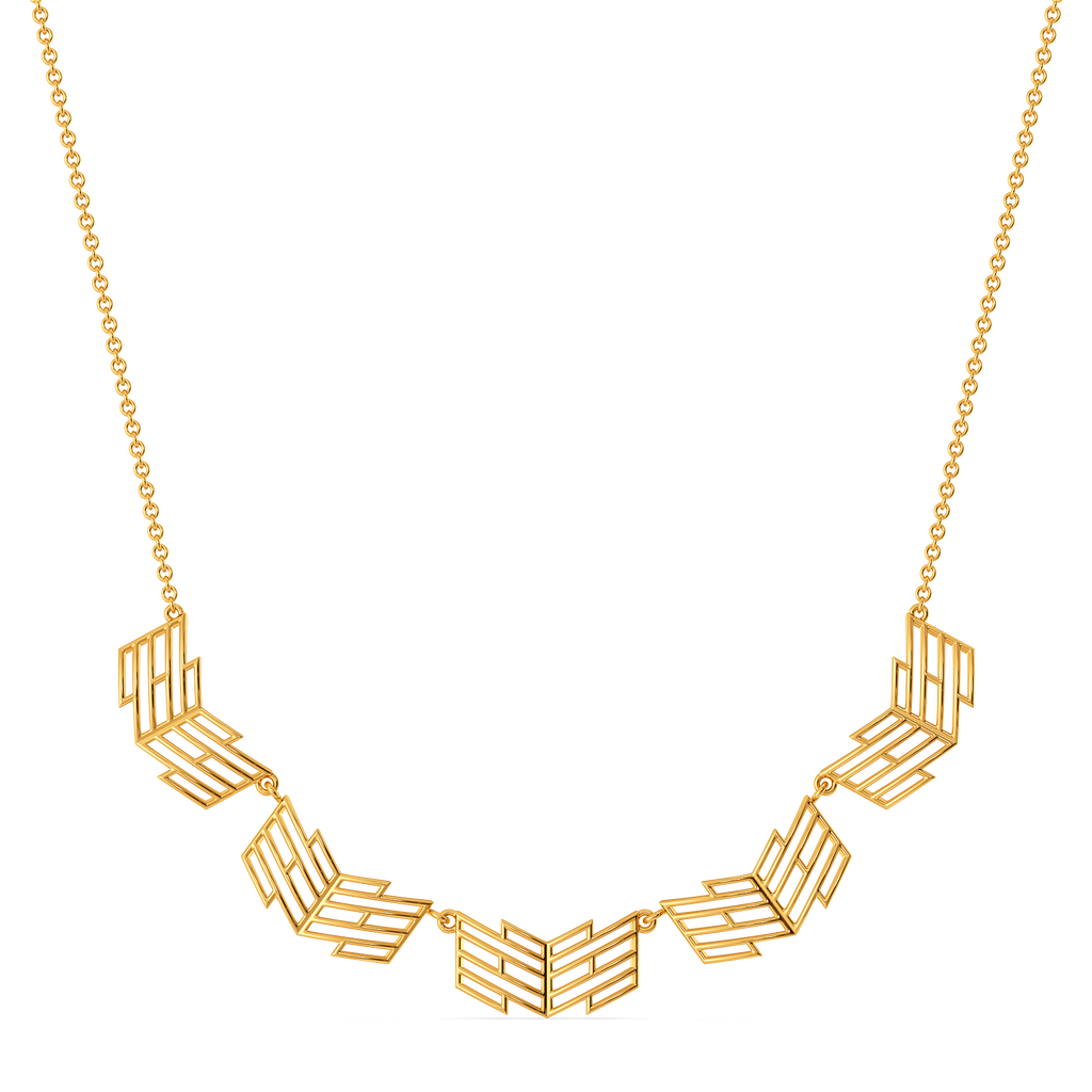 Stripes Play Gold Necklaces
