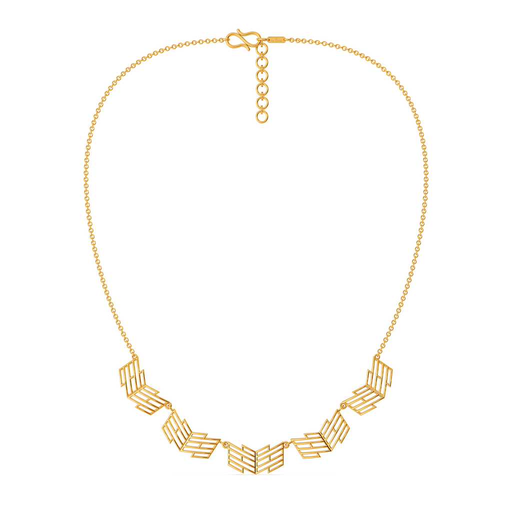 Stripes Play Gold Necklaces