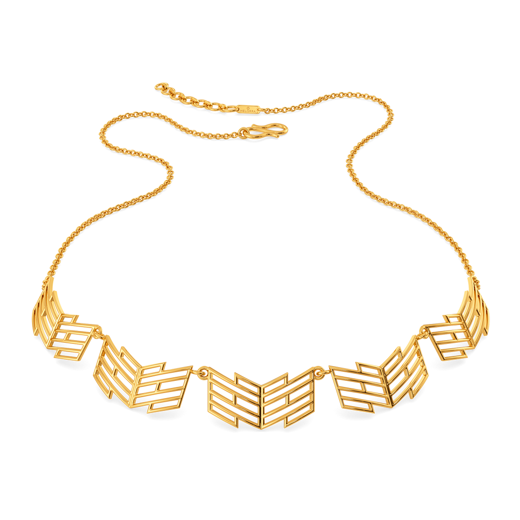 Stripes Play Gold Necklaces