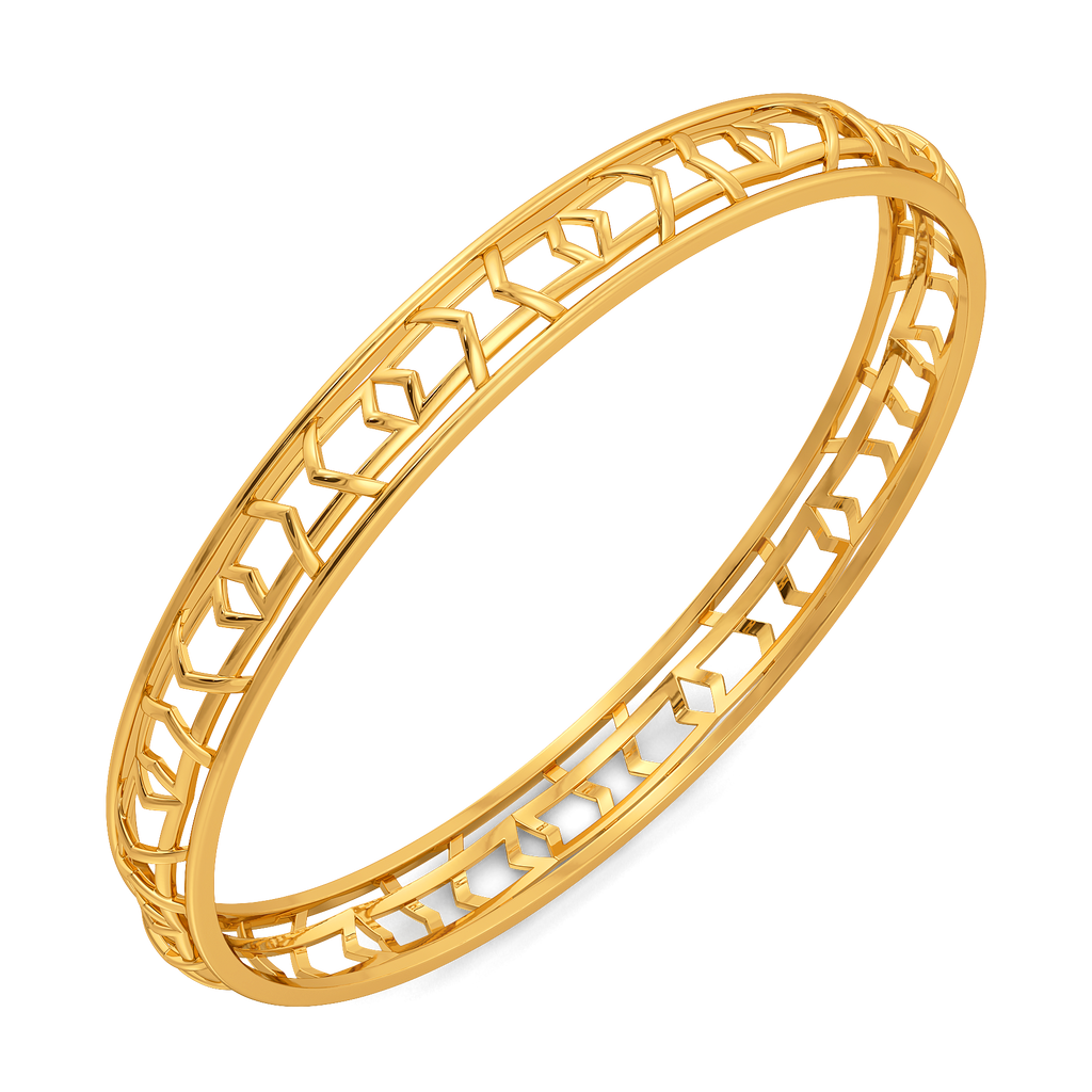 Everyday Stripes Gold Bangles