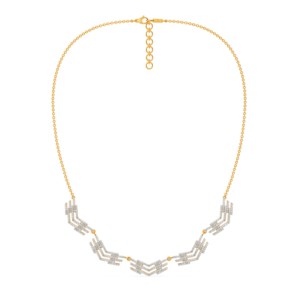 Stripes Coordinated Diamond Necklaces