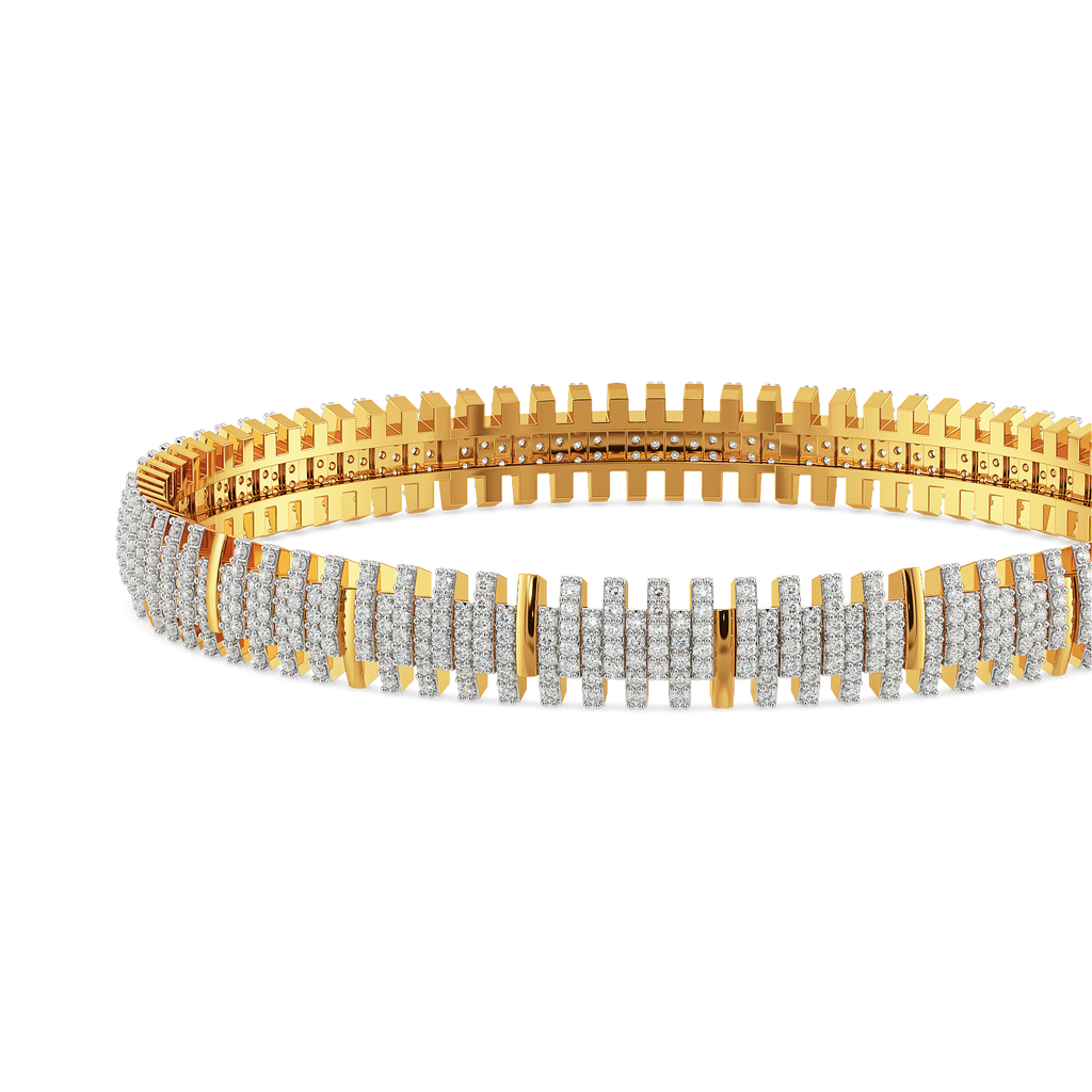 Stripes Coordinated  Diamond Bangles