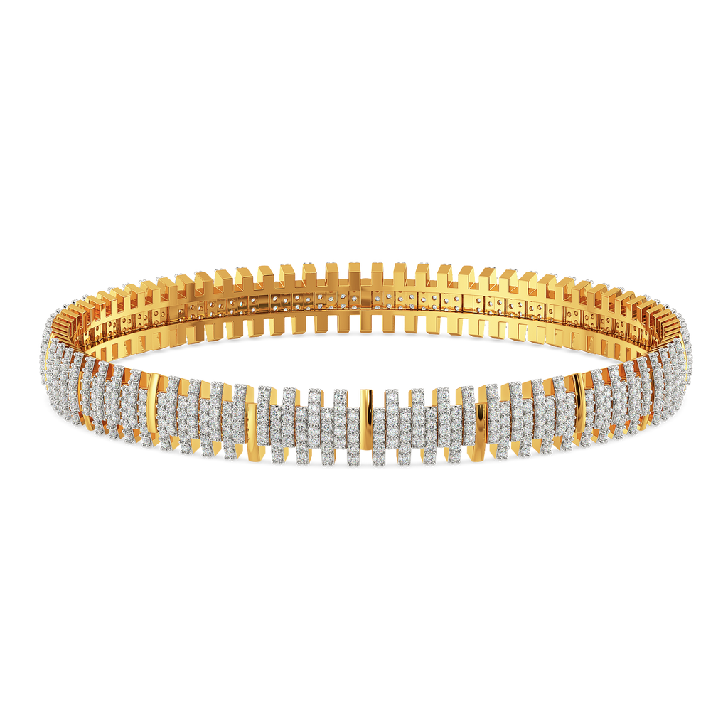 Stripes Coordinated  Diamond Bangles
