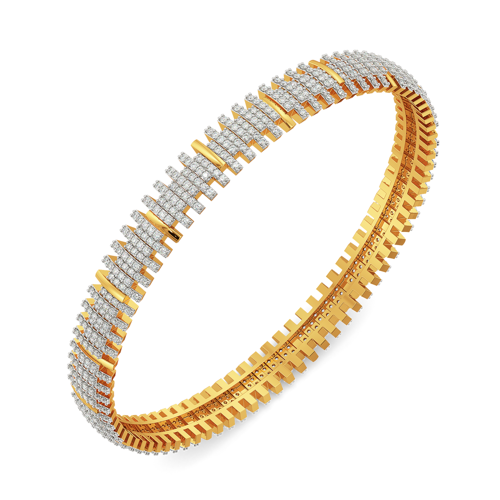 Stripes Coordinated  Diamond Bangles