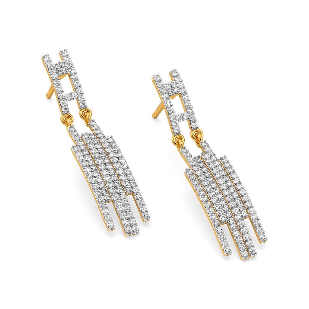 Signature Stripes Diamond Earrings