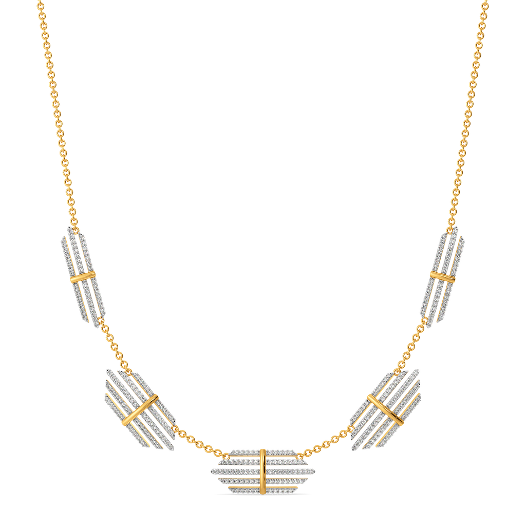 Stripes Fun Diamond Necklaces