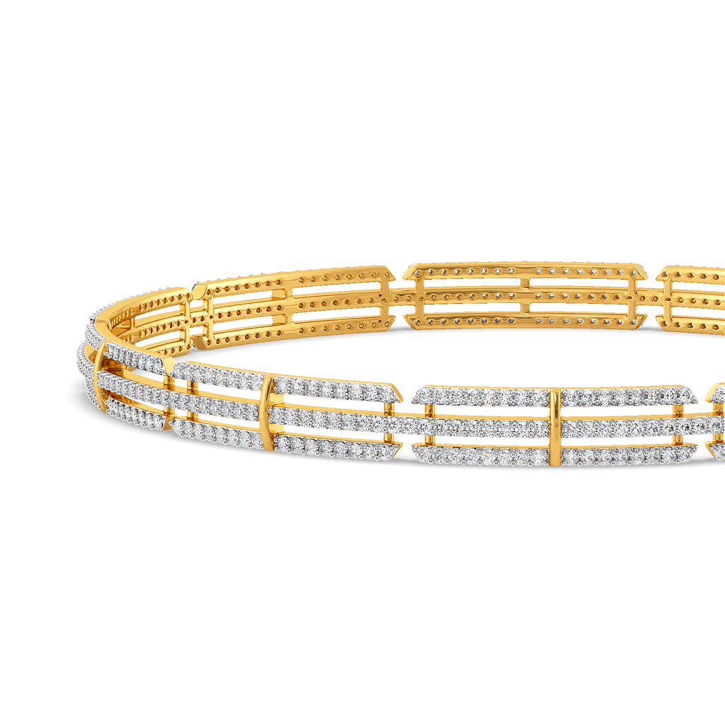 Stripes of Individuality Diamond Bangles