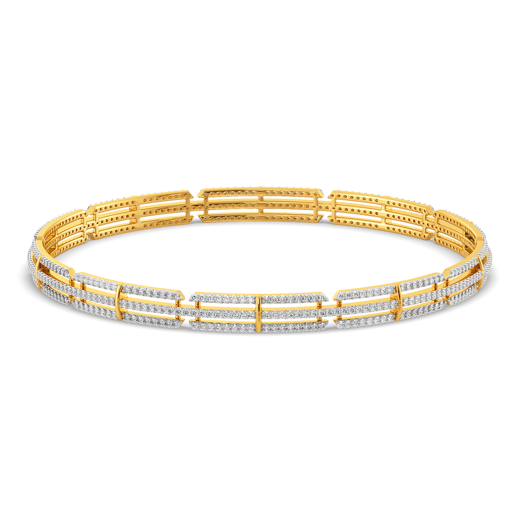 Stripes of Individuality Diamond Bangles