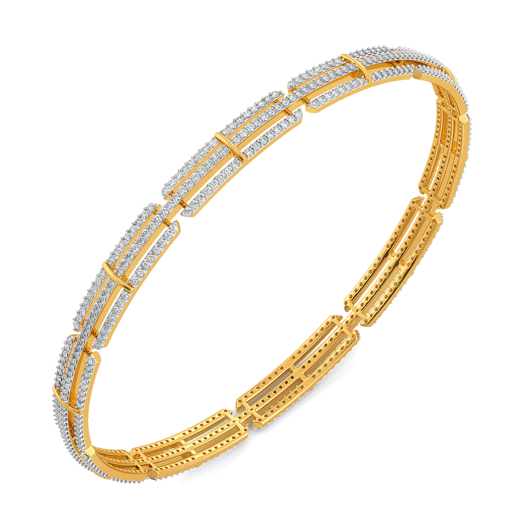 Stripes of Individuality Diamond Bangles