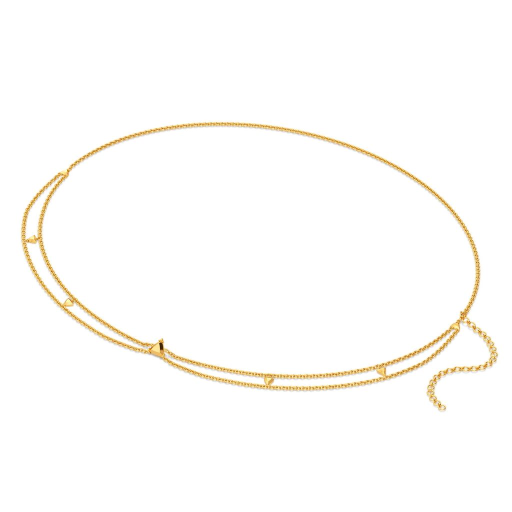 Tri Stringed Gold Waist Chains