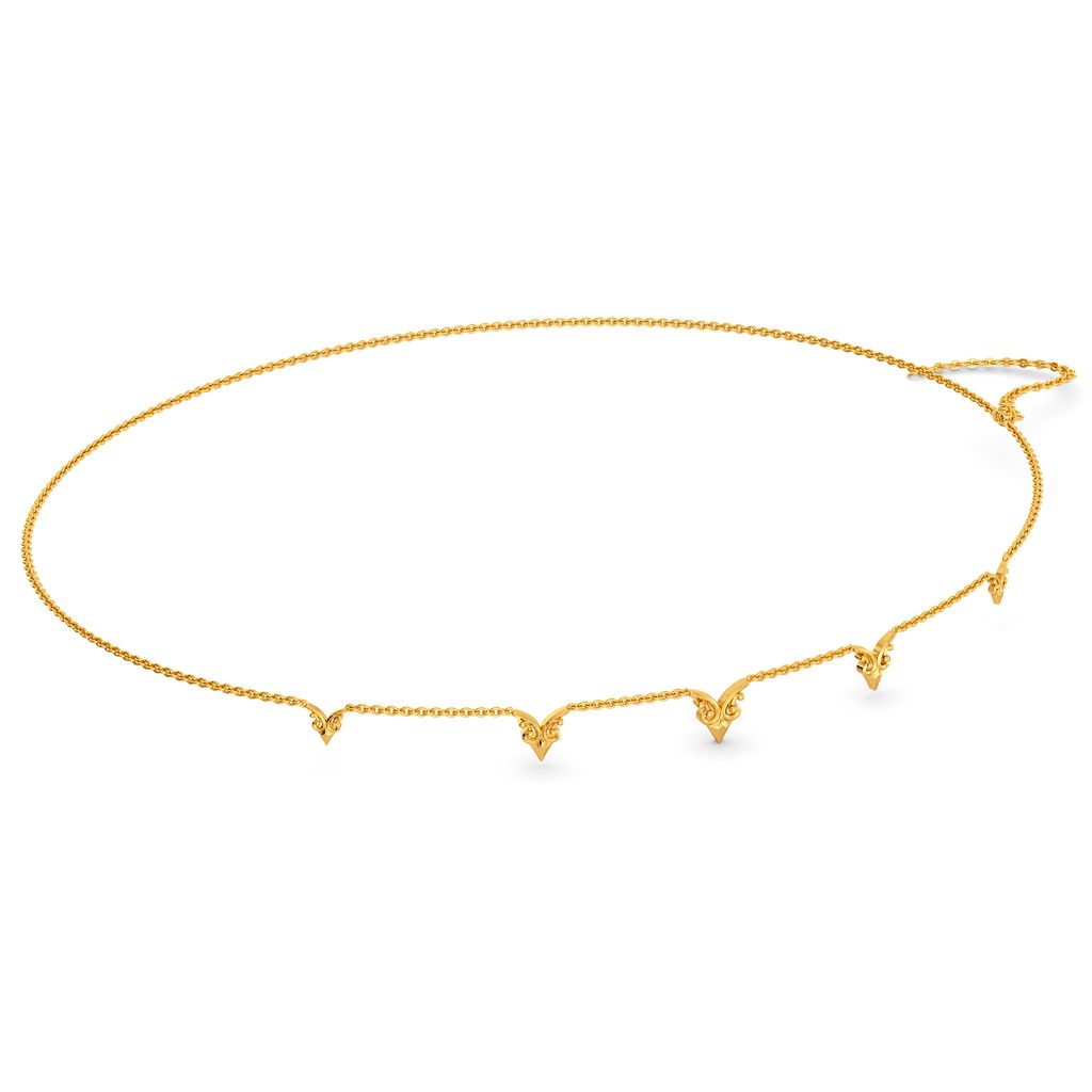 Floral Elegance Gold Waist Chains