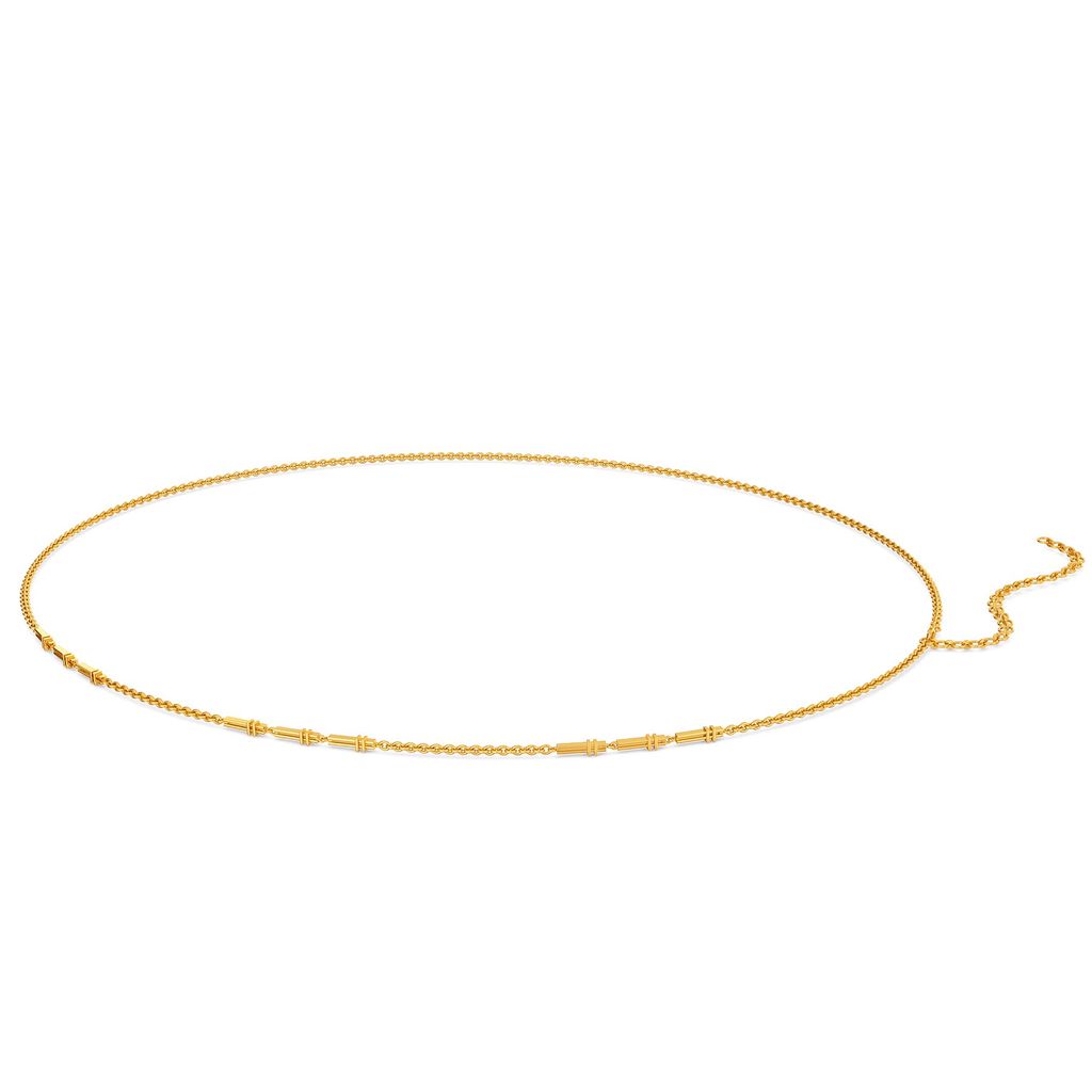 Chequer Charm Gold Waist Chains