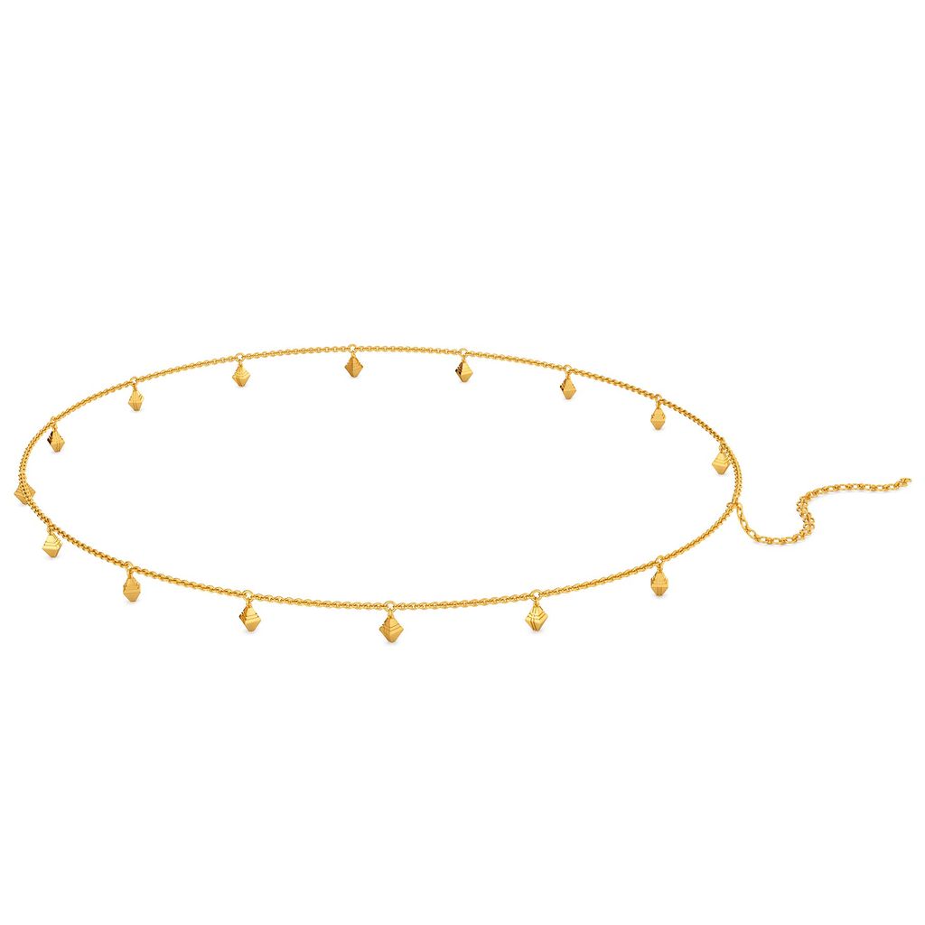 Cross Check Gold Waist Chains