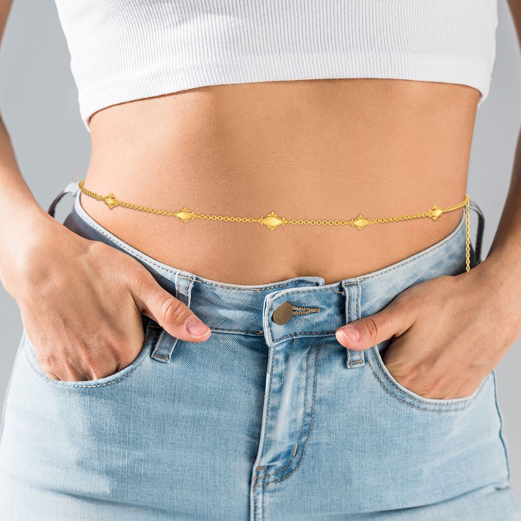 Edgy Delicacy Gold Waist Chains