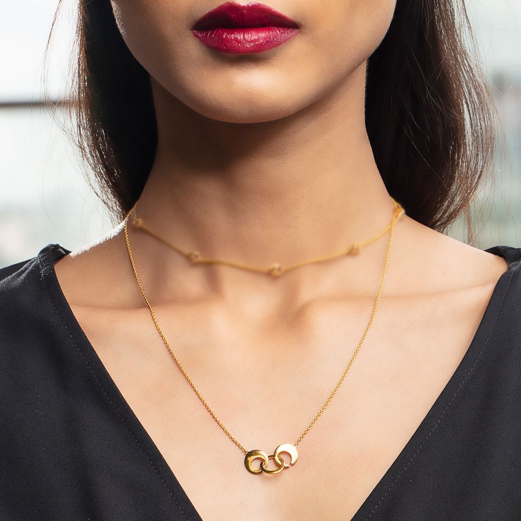 Tri Tagged Gold Necklaces