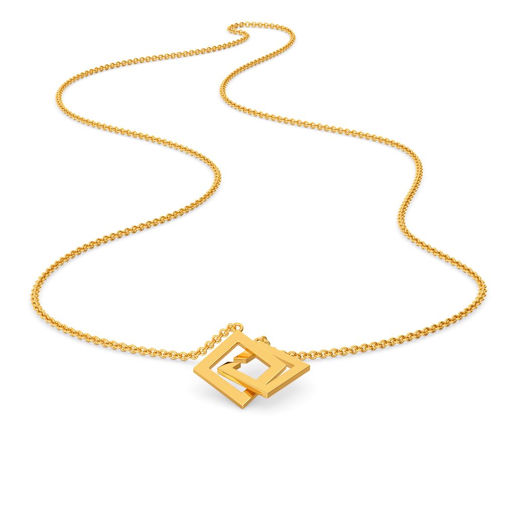 Share A Square Gold Necklaces