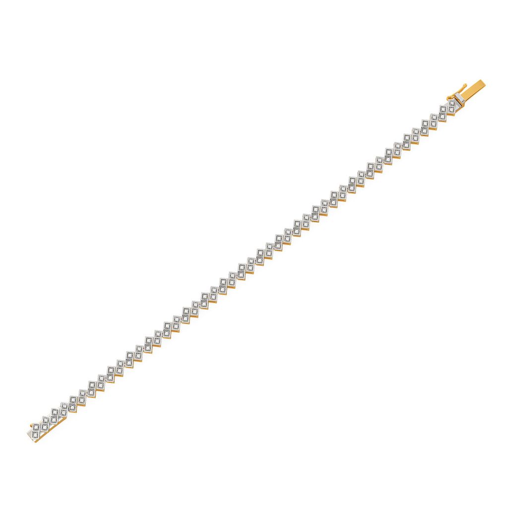 Elegant Dashes Diamond Bracelets