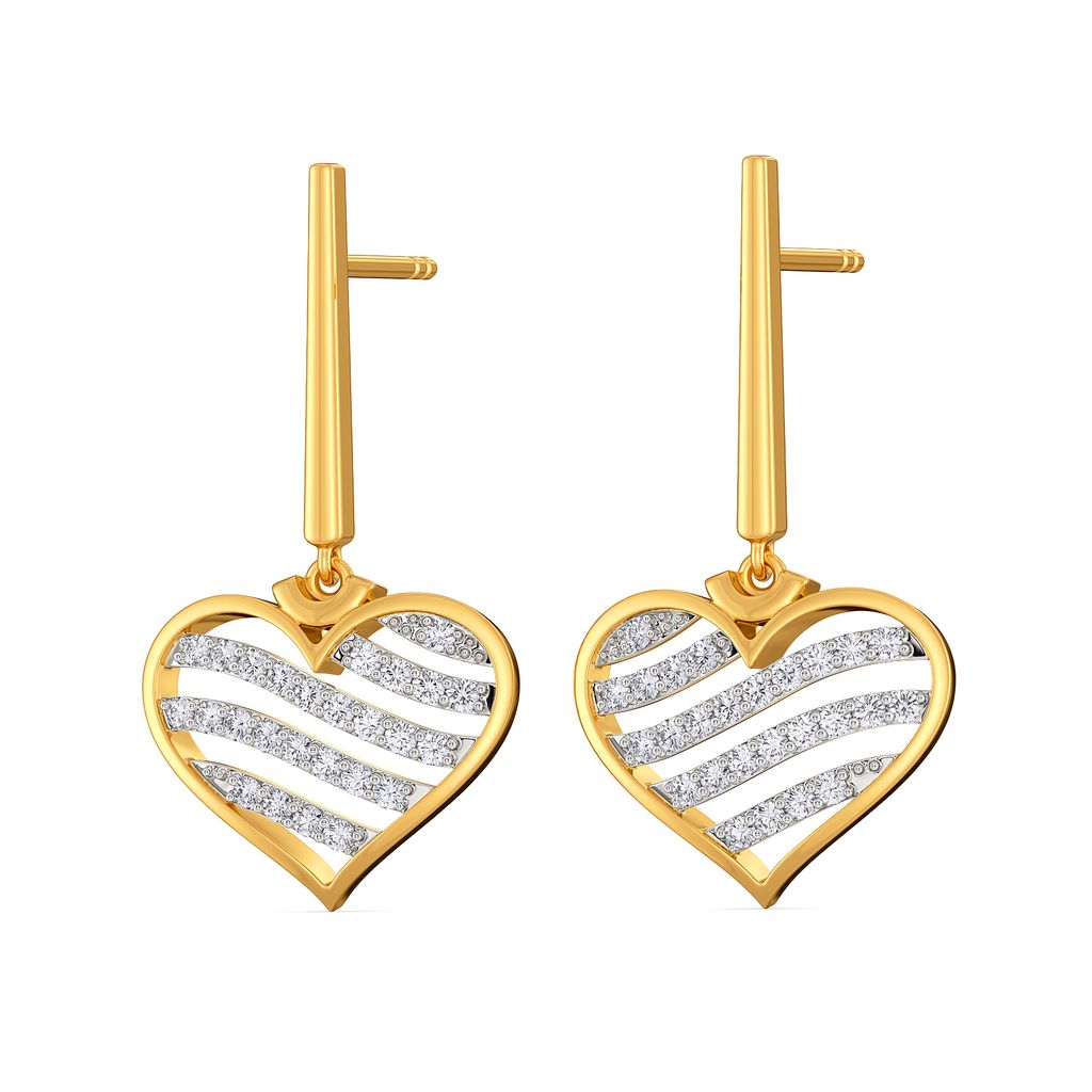 Elite Hearts Diamond Earrings