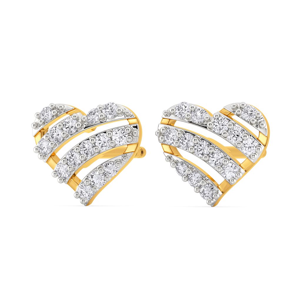 Heart O French Diamond Earrings
