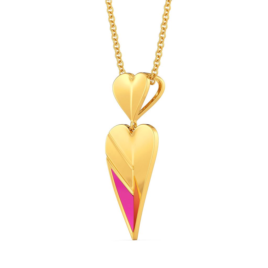 Flirty Fuchsia Gold Pendants