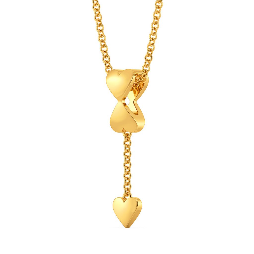 My Valentine Fringe Gold Pendants