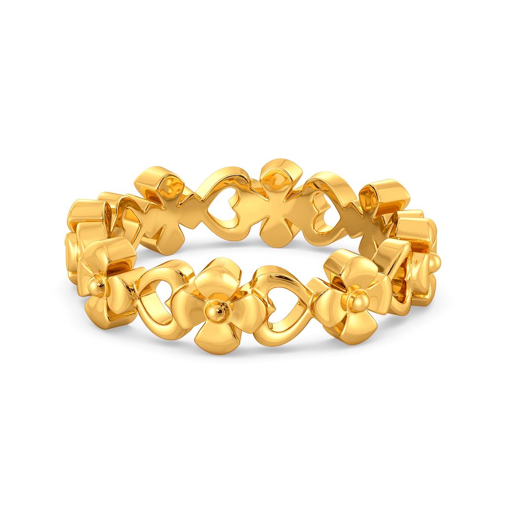 Floral Love Gold Rings alternate view 3