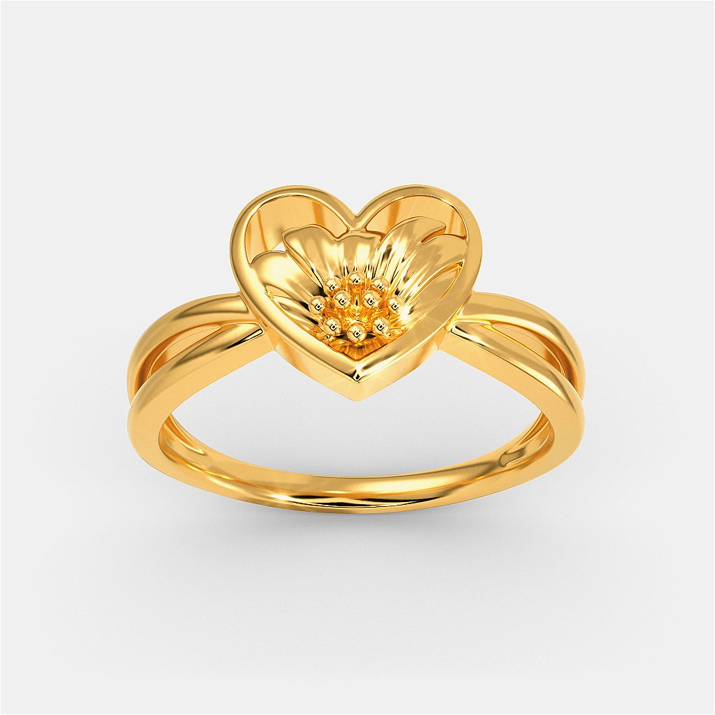 Flower Kissed Gold Rings alternate view 3