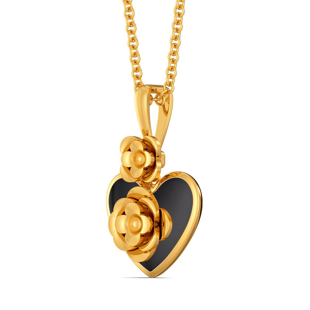 Midnight Heart Gold Pendants