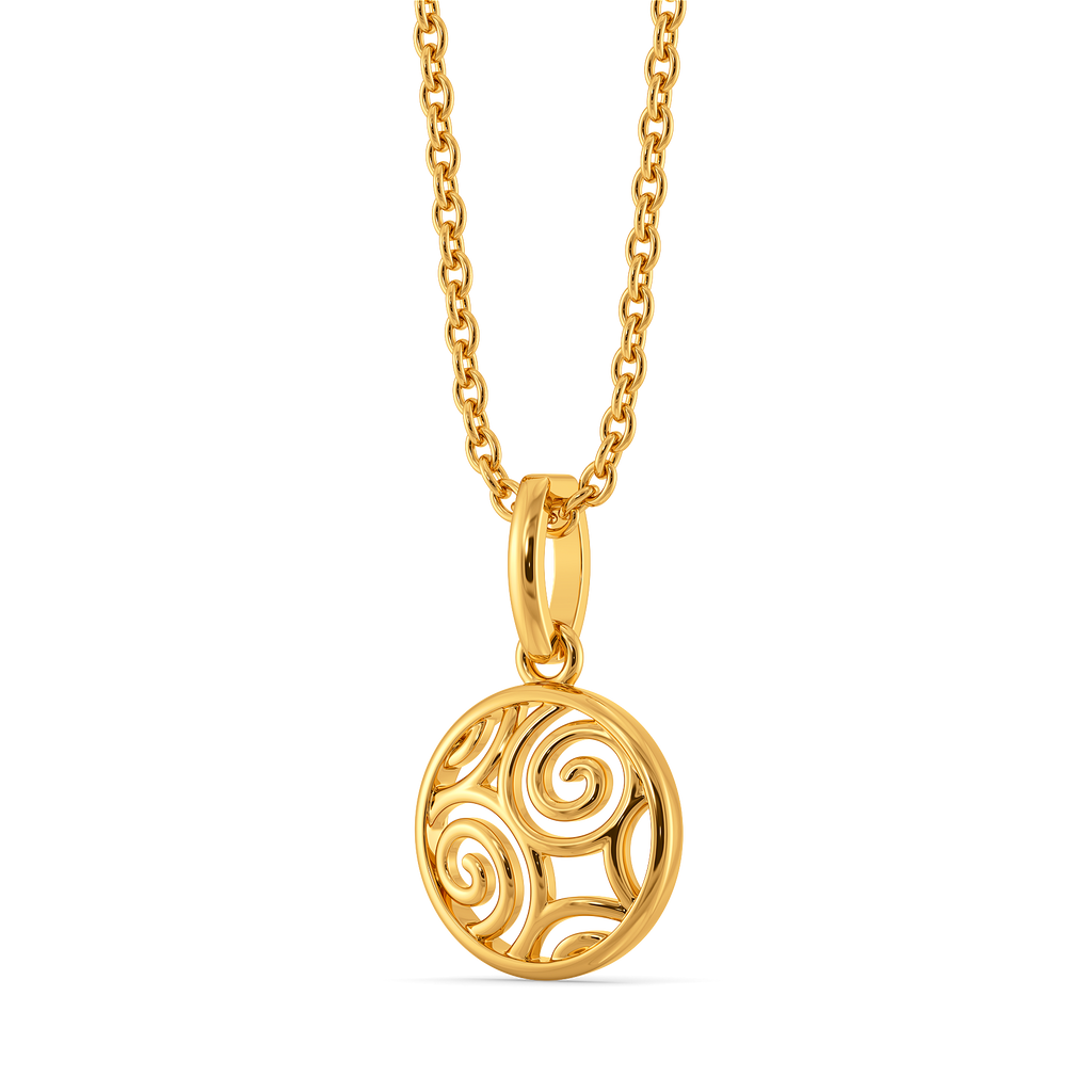 Twinkle Cutwork Gold Pendants