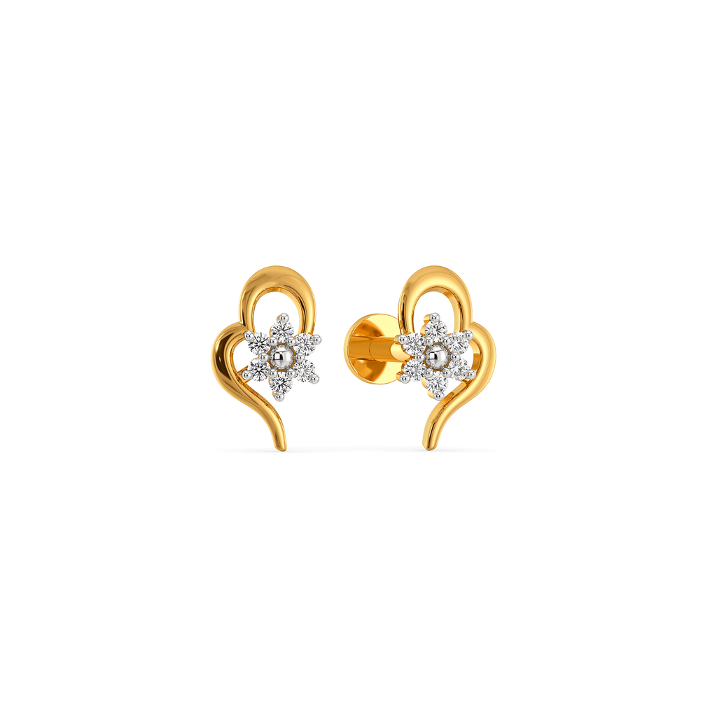 Heart Garden Diamond Earrings