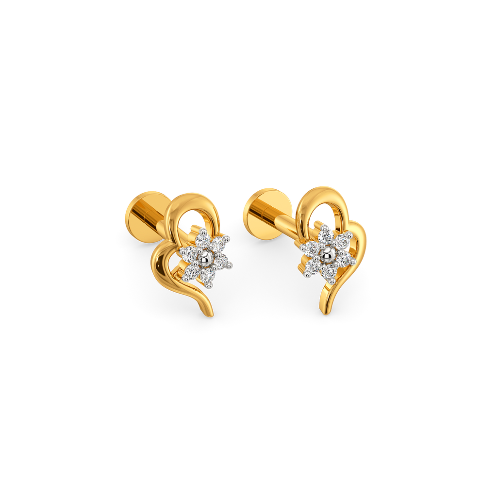 Heart Garden Diamond Earrings