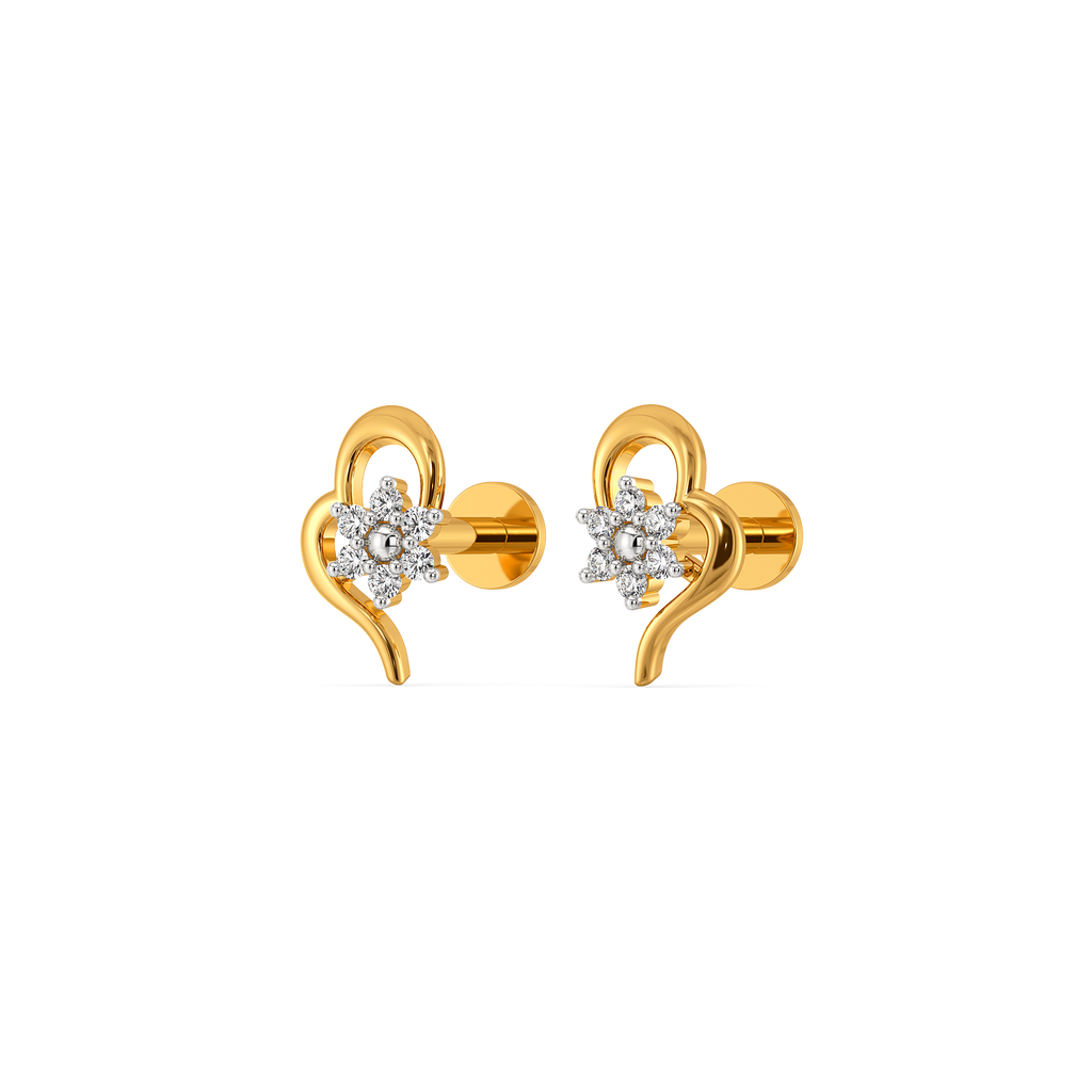 Heart Garden Diamond Earrings
