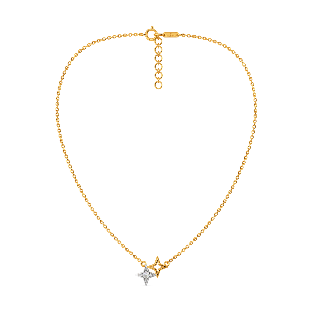 Twin Star Diamond Necklaces
