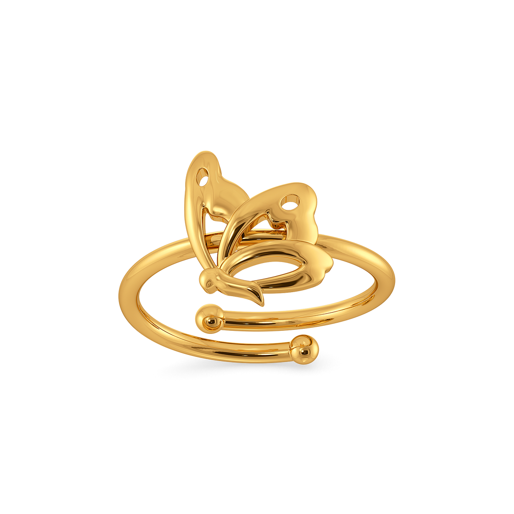 Beauty of a Butterfly  Gold Rings alternate view 3