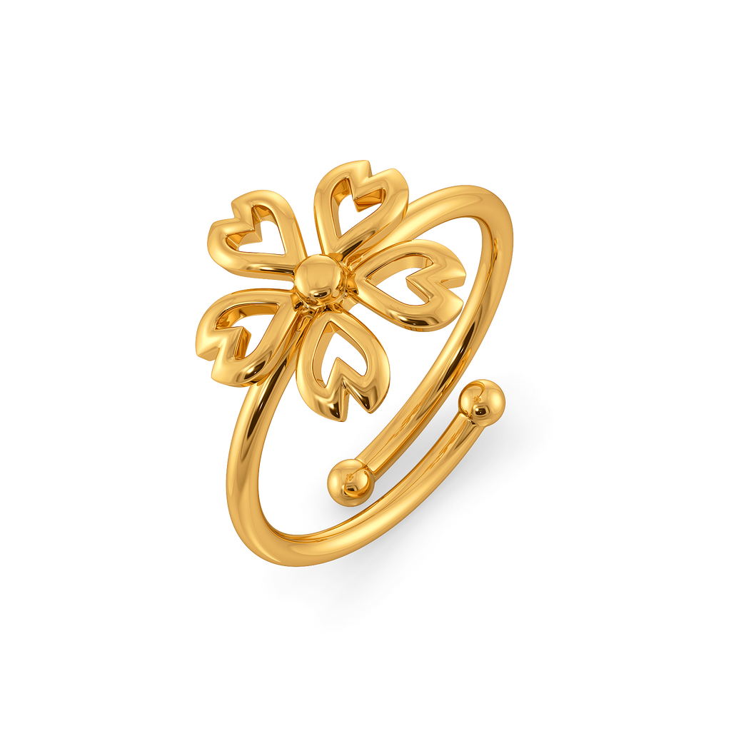 Beautiful Garden Gold Rings