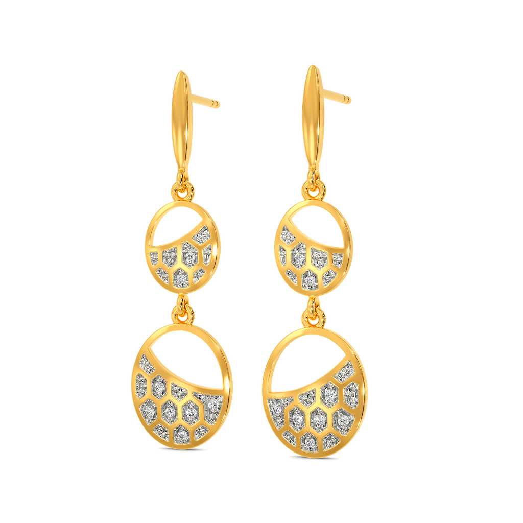 Serpentine Chic Diamond Earrings