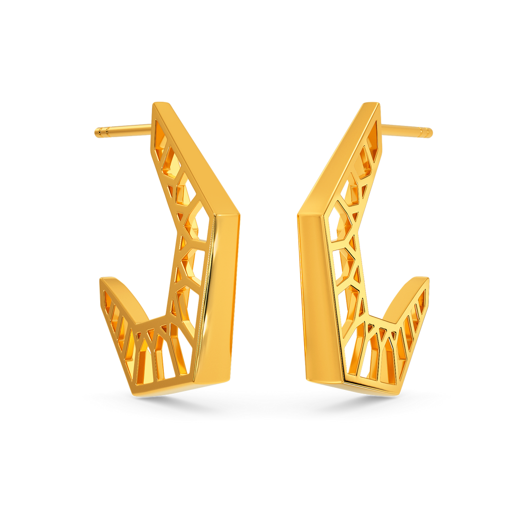 Serpentine Seduction Gold Earrings